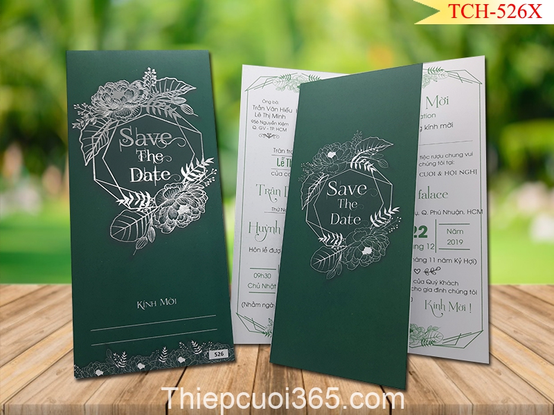 Thiệp cưới màu xanh lá cây giá 2800đ – Thiệp cưới 2k, 3k, 4k