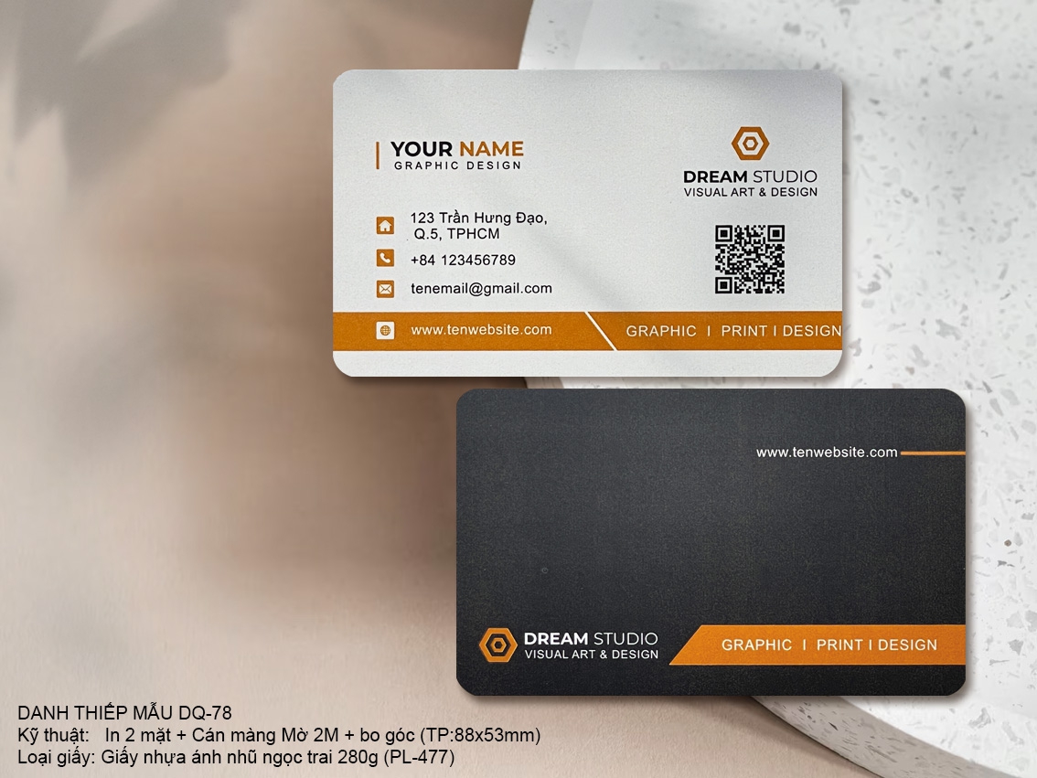Card - Danh thiếp nhựa ngọc trai 280gsm CN-78