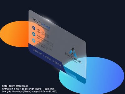 Card - Danh thiếp nhựa Plastic 0.3mm CN-81