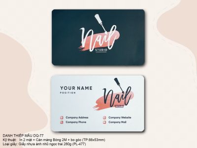 Card - Danh thiếp nhựa ngọc trai 280gsm CN-77
