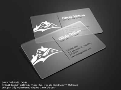 Card - Danh thiếp nhựa Plastic 0.3mm CN-84