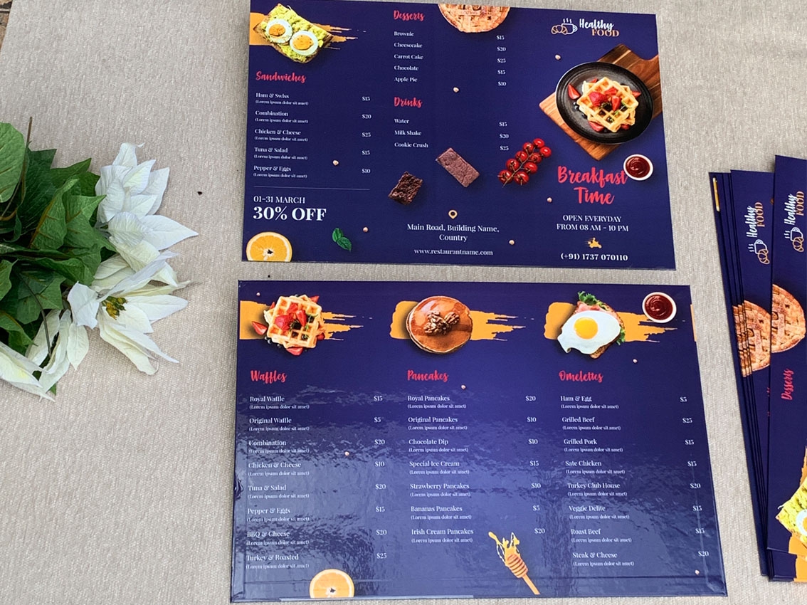 Menu Nhà hàng bìa bồi xếp 3 MN-06 - Ảnh 2